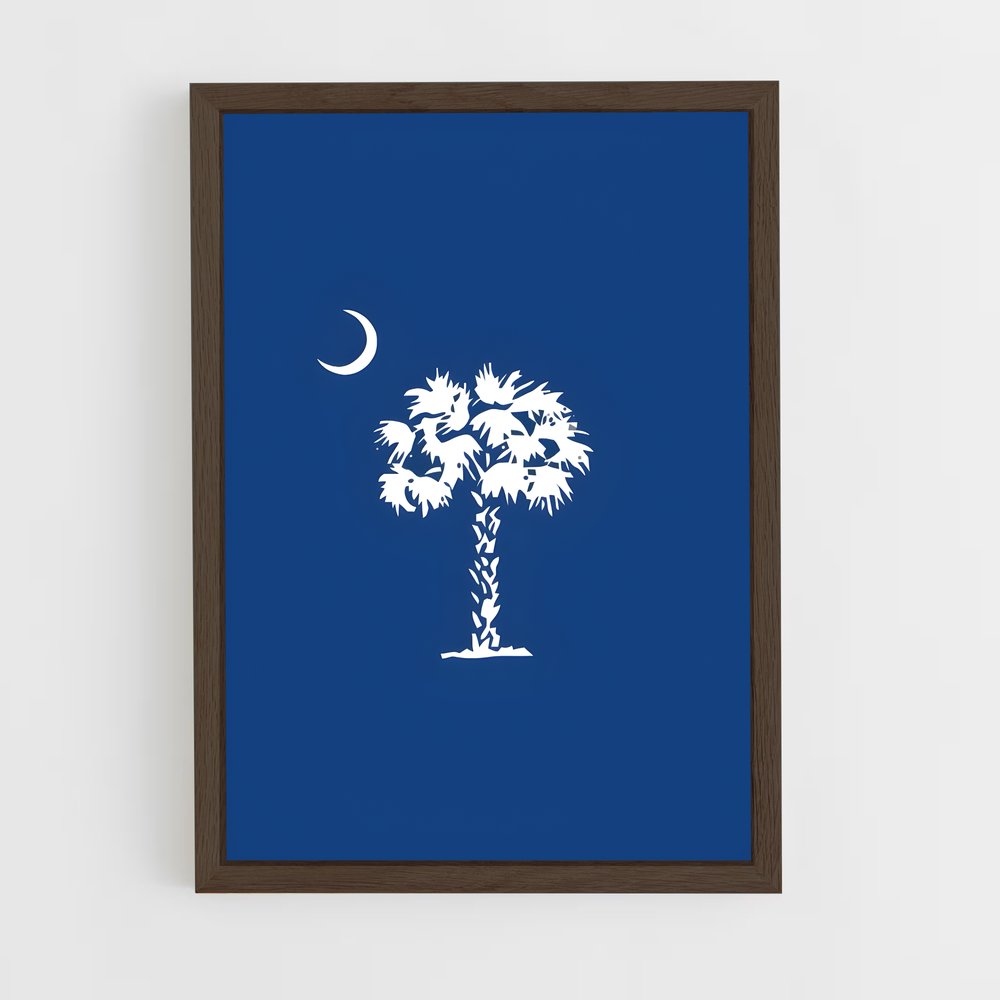 ap-south carolina flag-1 cadre Bois foncé
