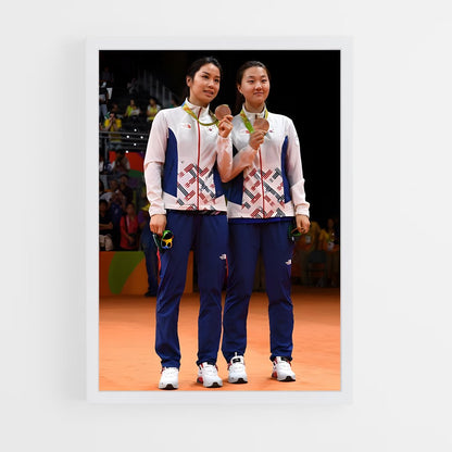 ap-south korea national badminton team-2 cadre Blanc