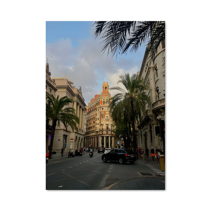 Poster Palmiers de Barcelone