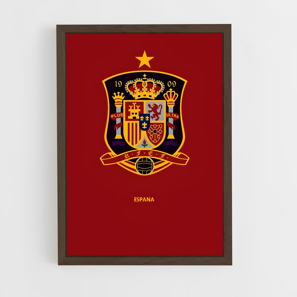 ap-spain national football team-2 cadre Bois foncé