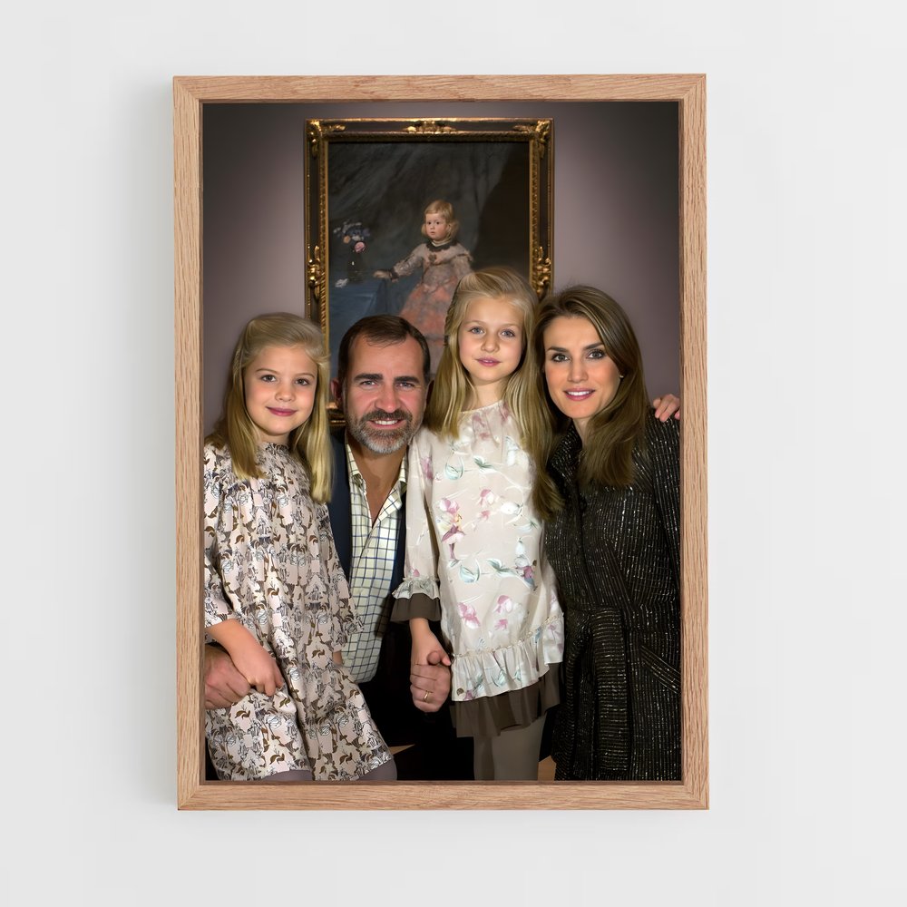 ap-spanish royal family-1 cadre Bois clair