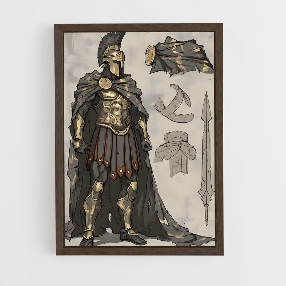 ap-spartan warrior-7 cadre Bois foncé