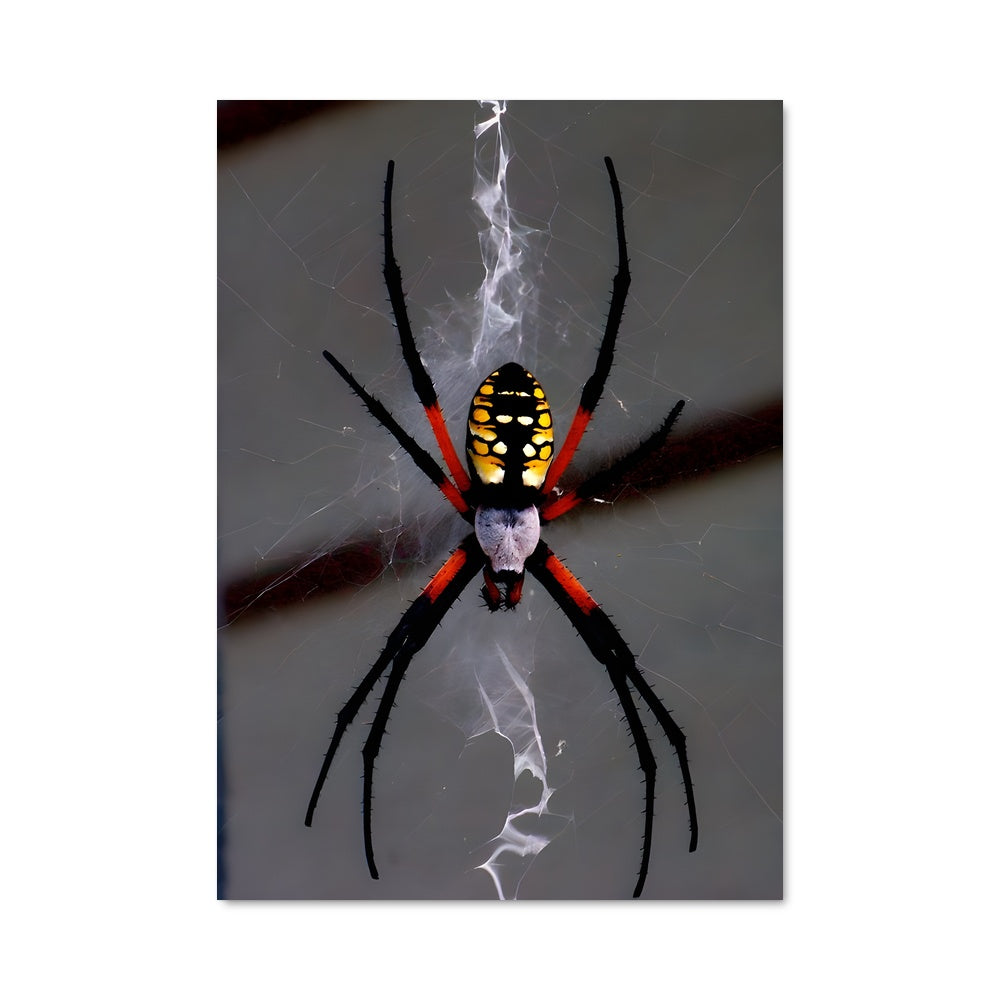 Poster Araignée Jaune et Noire