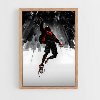 ap-spider man miles morales-1 cadre Bois clair