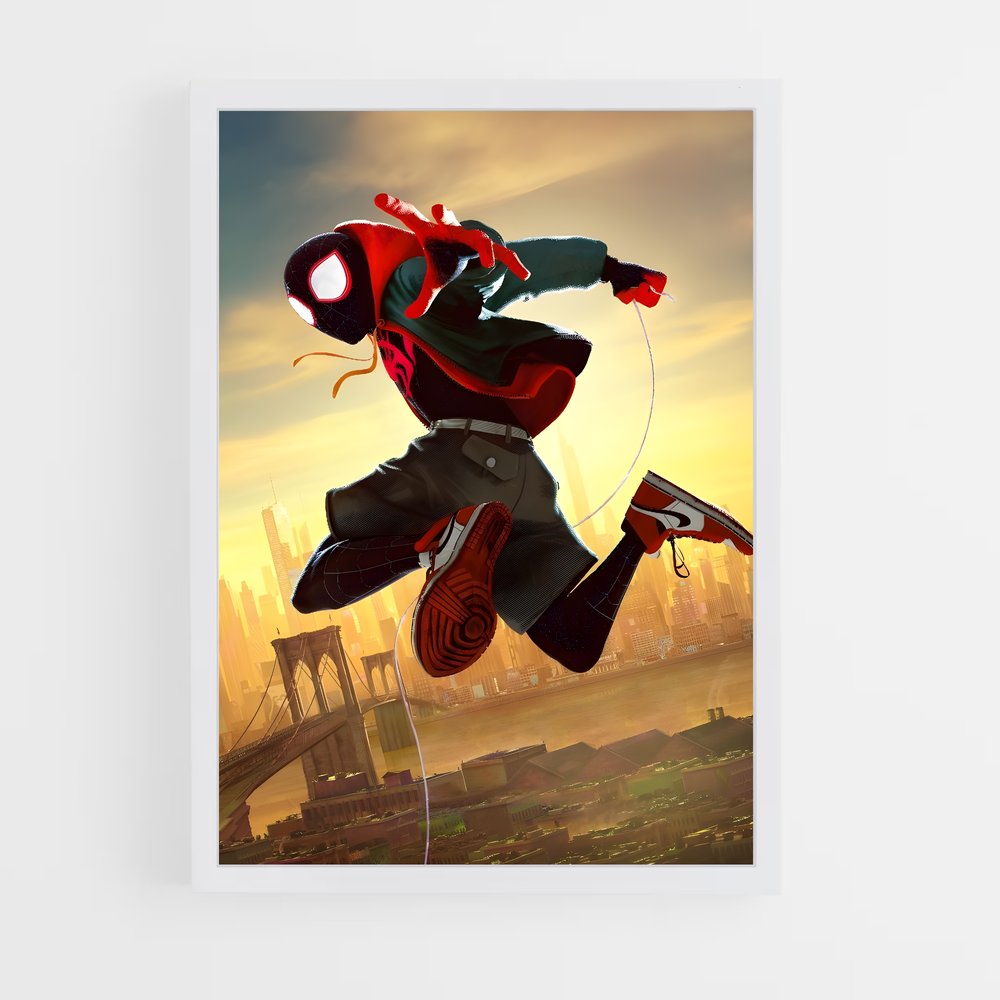 ap-spider man miles morales-6 cadre Blanc