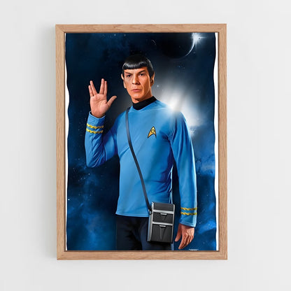 ap-spock star trek-2 cadre Bois clair