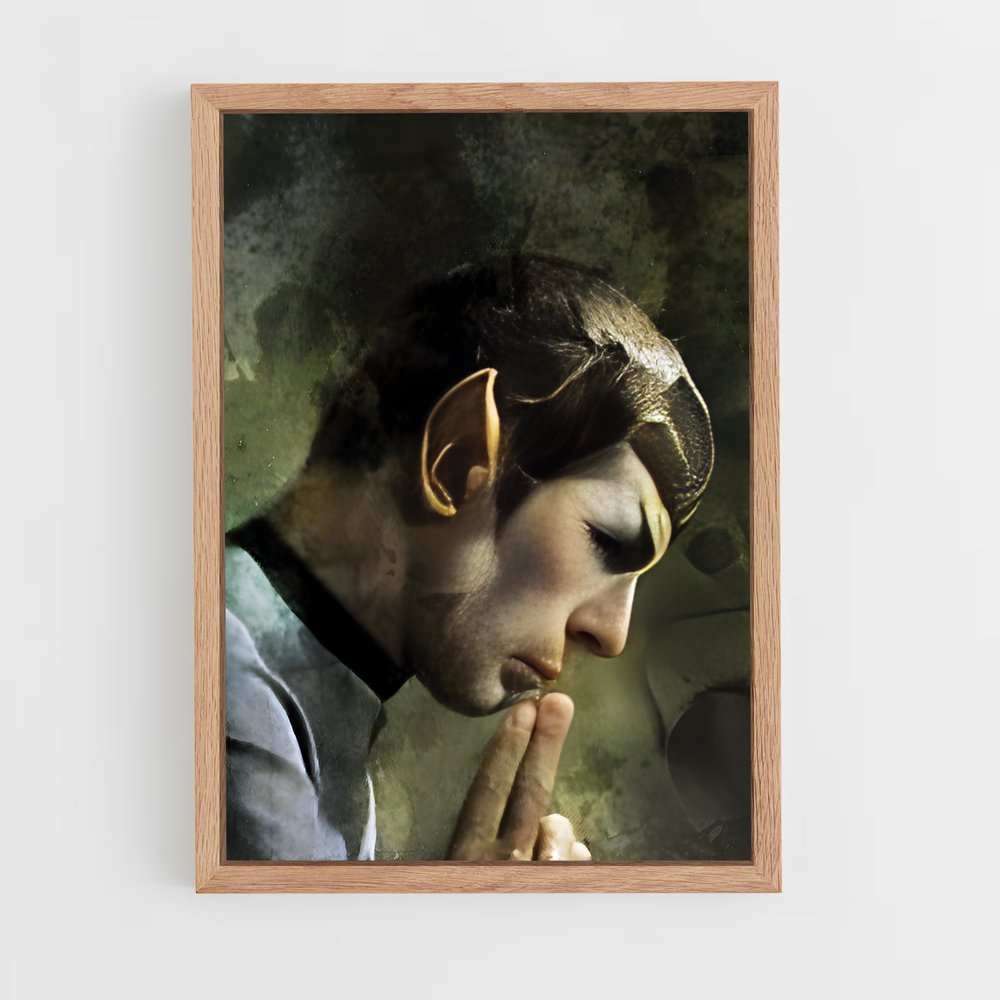 ap-spock star trek-4 cadre Bois clair