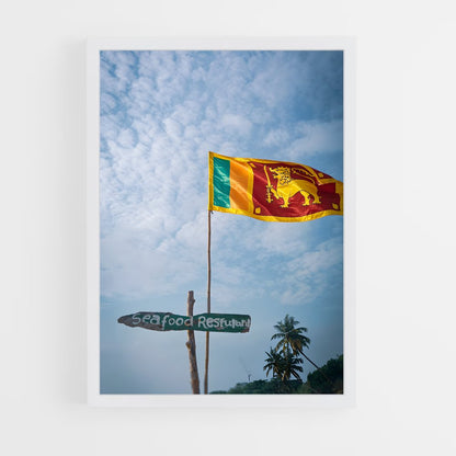 ap-sri lanka flag-1 cadre Blanc