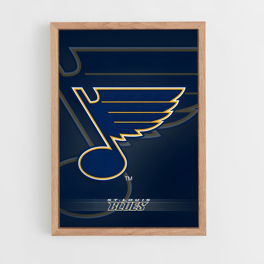 ap-st. louis blues-7 cadre Bois clair