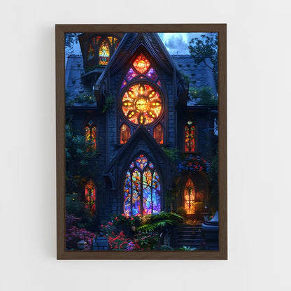 ap-stained glass windows-12 cadre Bois foncé