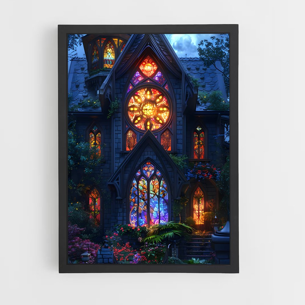 ap-stained glass windows-12 cadre Noir