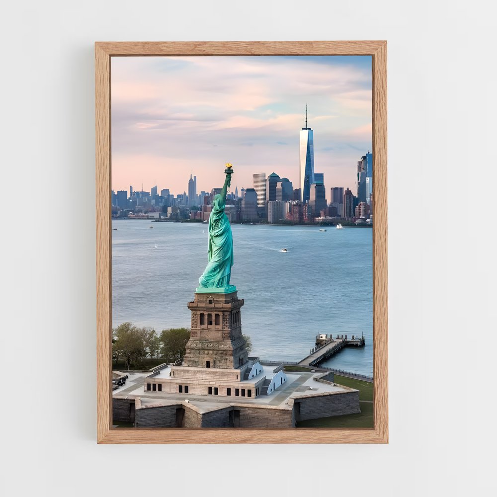 ap-statue of liberty-15 cadre Bois clair
