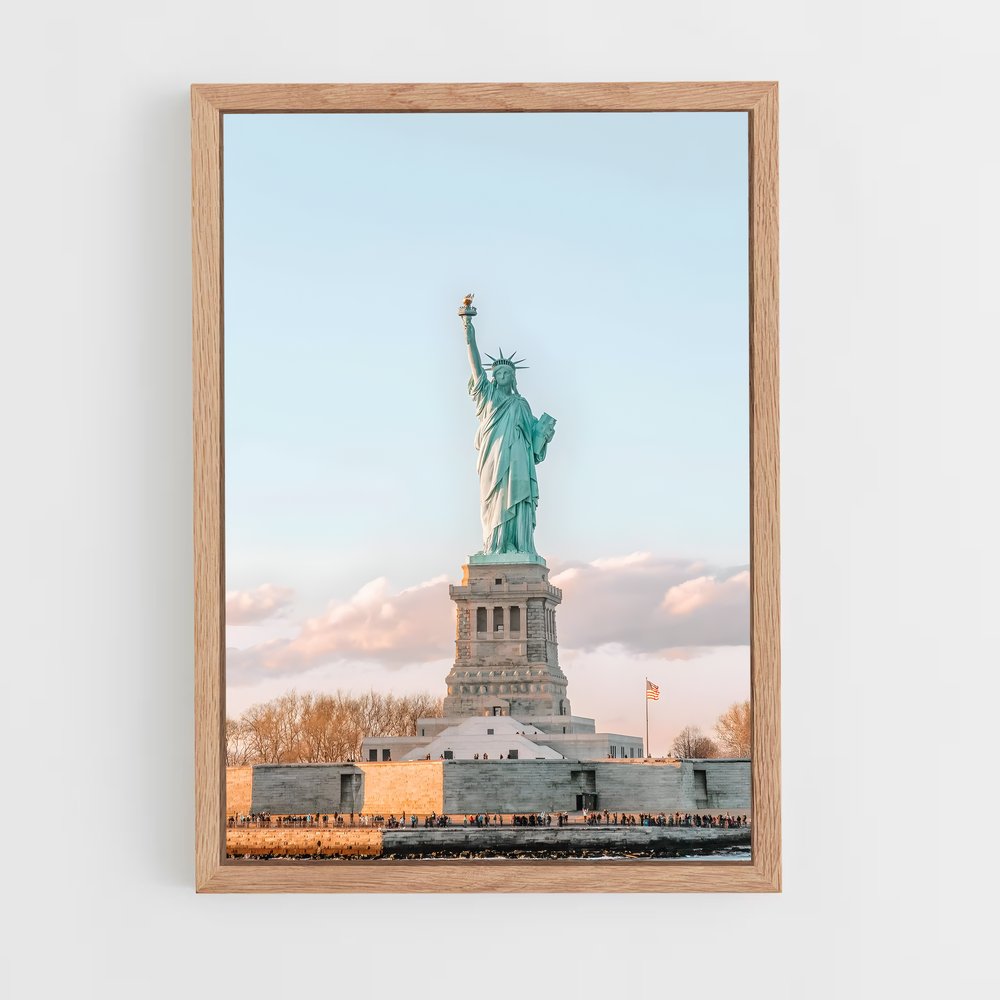 ap-statue of liberty-16 cadre Bois clair