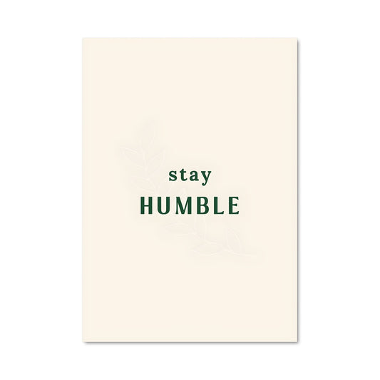 Poster Humilité Verte