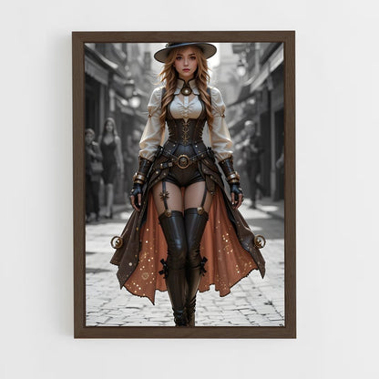 ap-steam punk-6 cadre Bois foncé