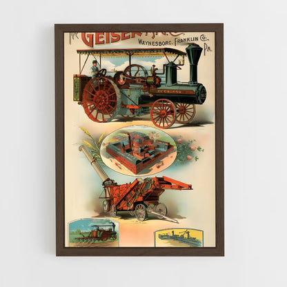 ap-steam tractor-2 cadre Bois foncé