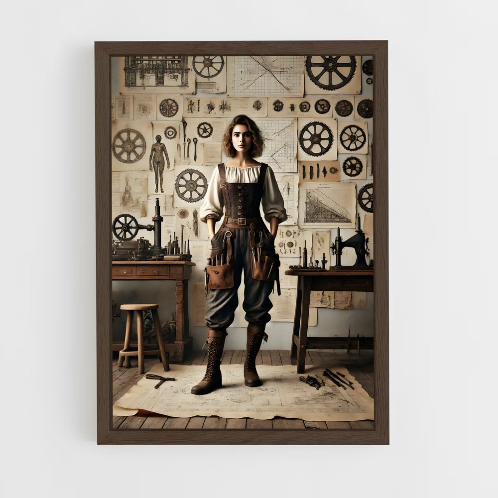 ap-steampunk larp-2 cadre Bois foncé