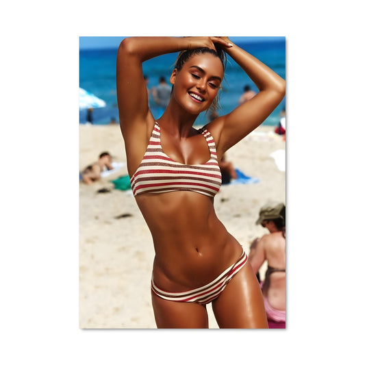 Poster Plage Rayée