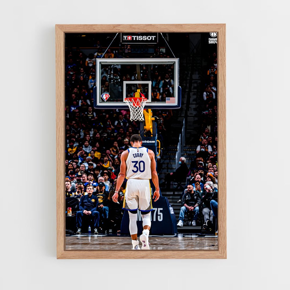 ap-stephen curry-1 cadre Bois clair