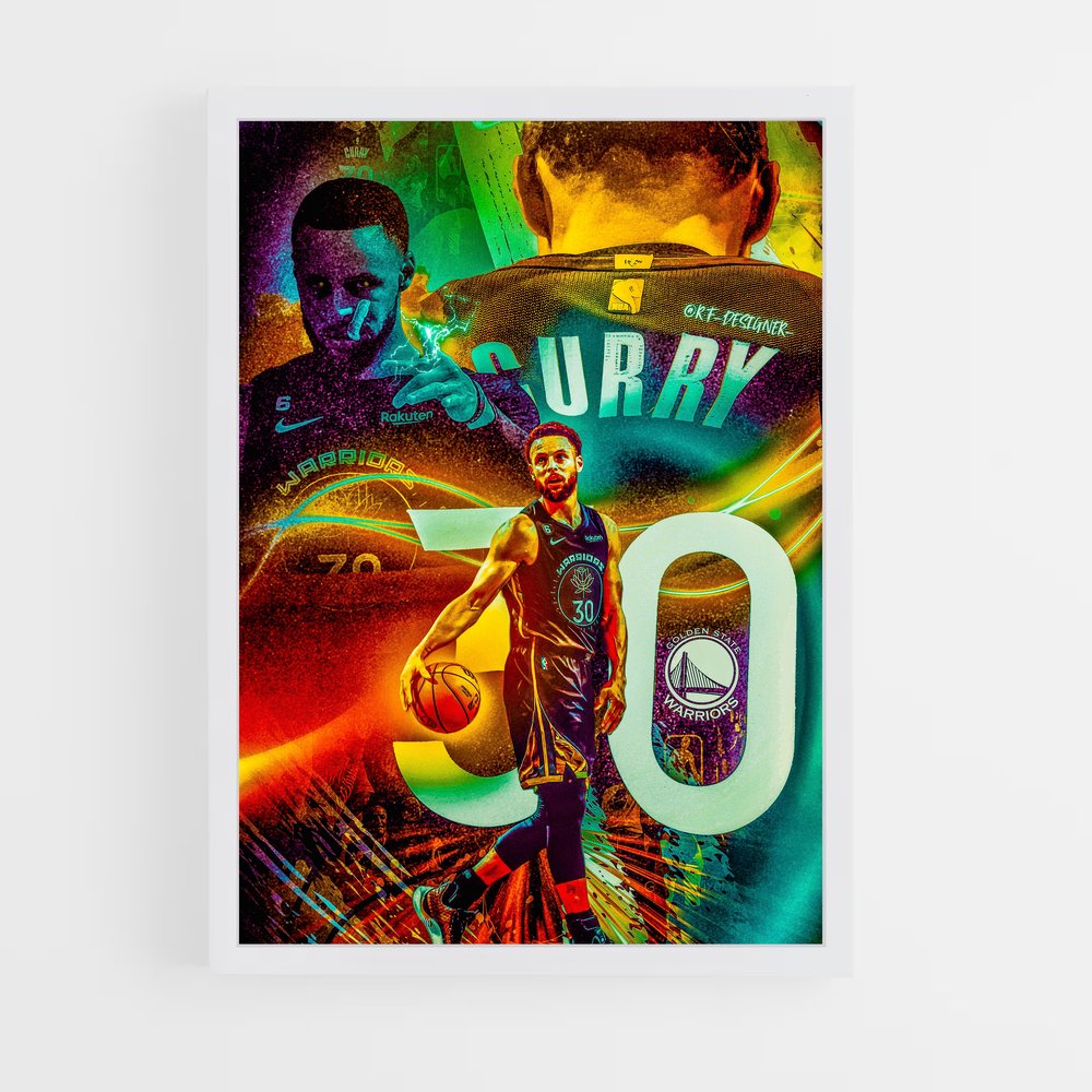ap-stephen curry-11 cadre Blanc