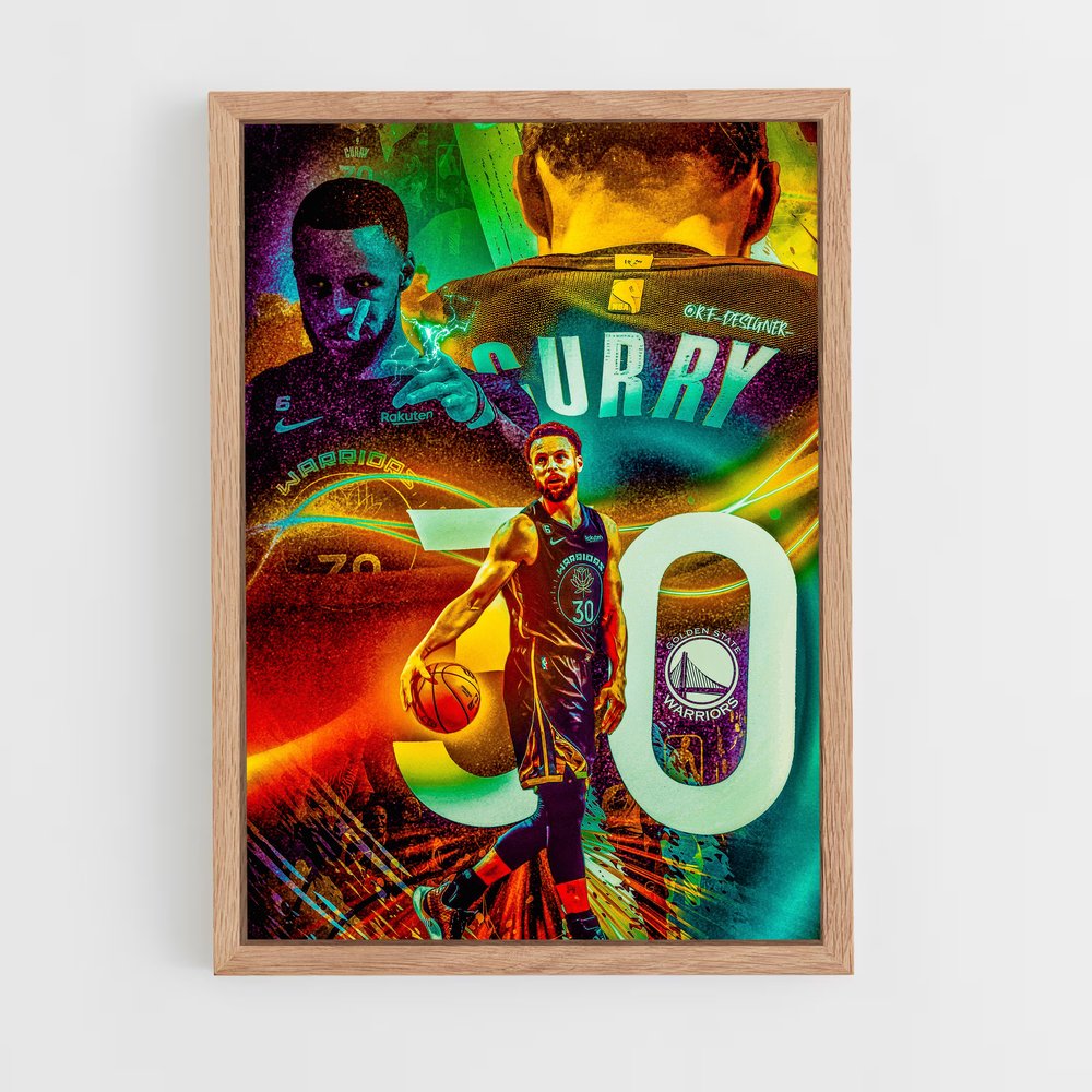 ap-stephen curry-11 cadre Bois clair
