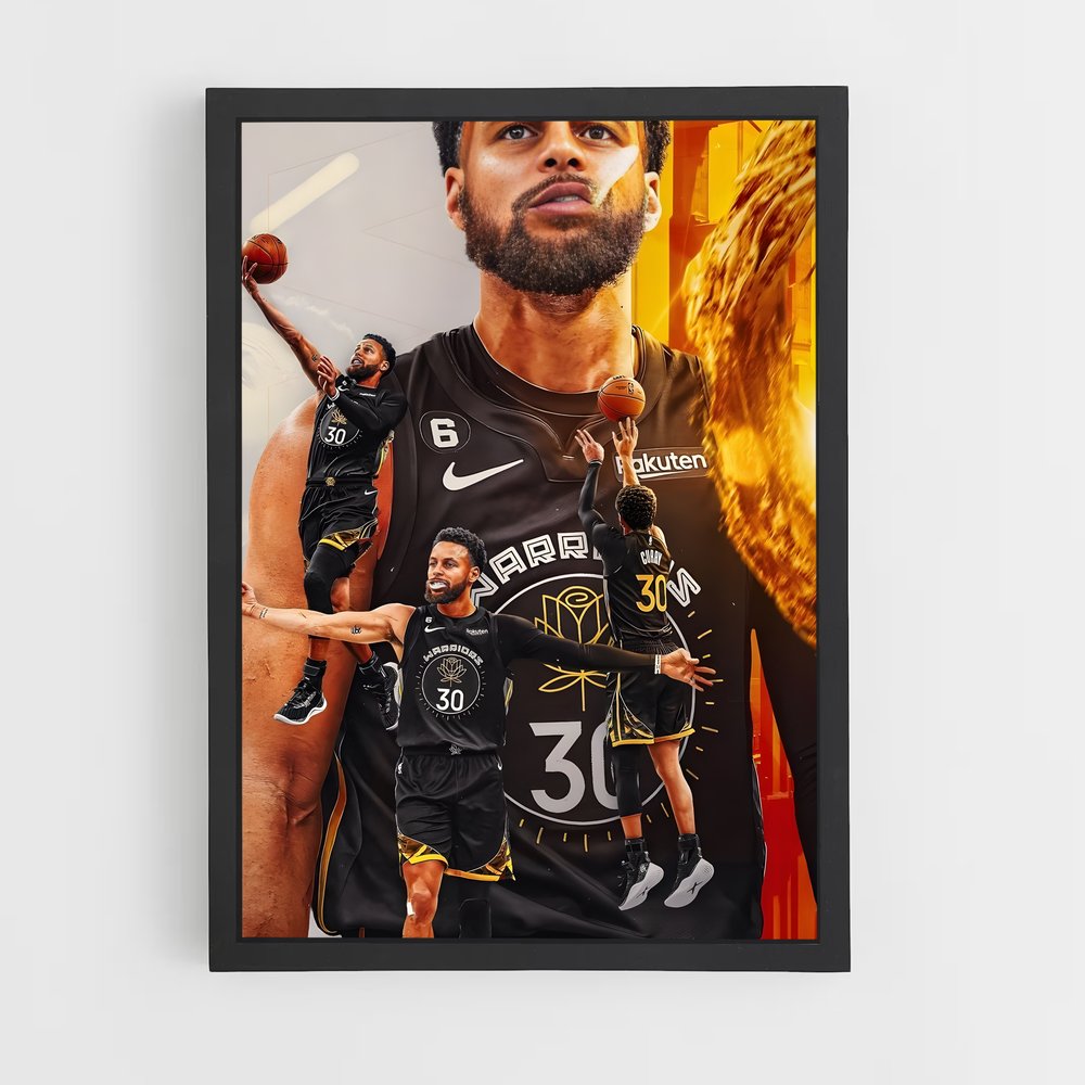 ap-stephen curry-4 cadre Noir