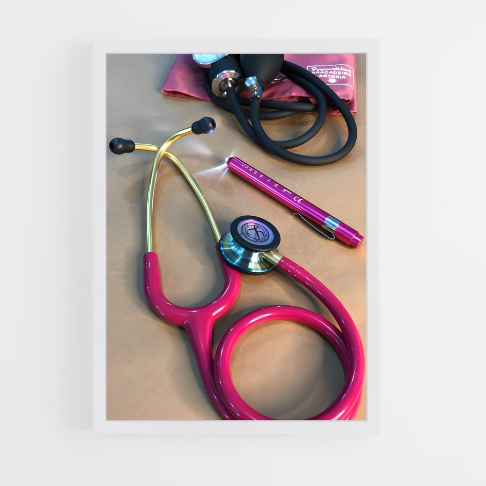 ap-stethoscope-4 cadre Blanc