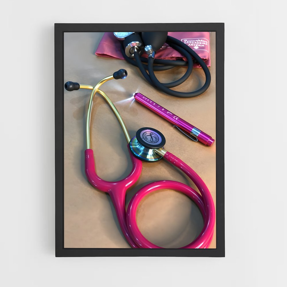 ap-stethoscope-4 cadre Noir