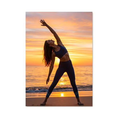 Poster Yoga sur la Plage