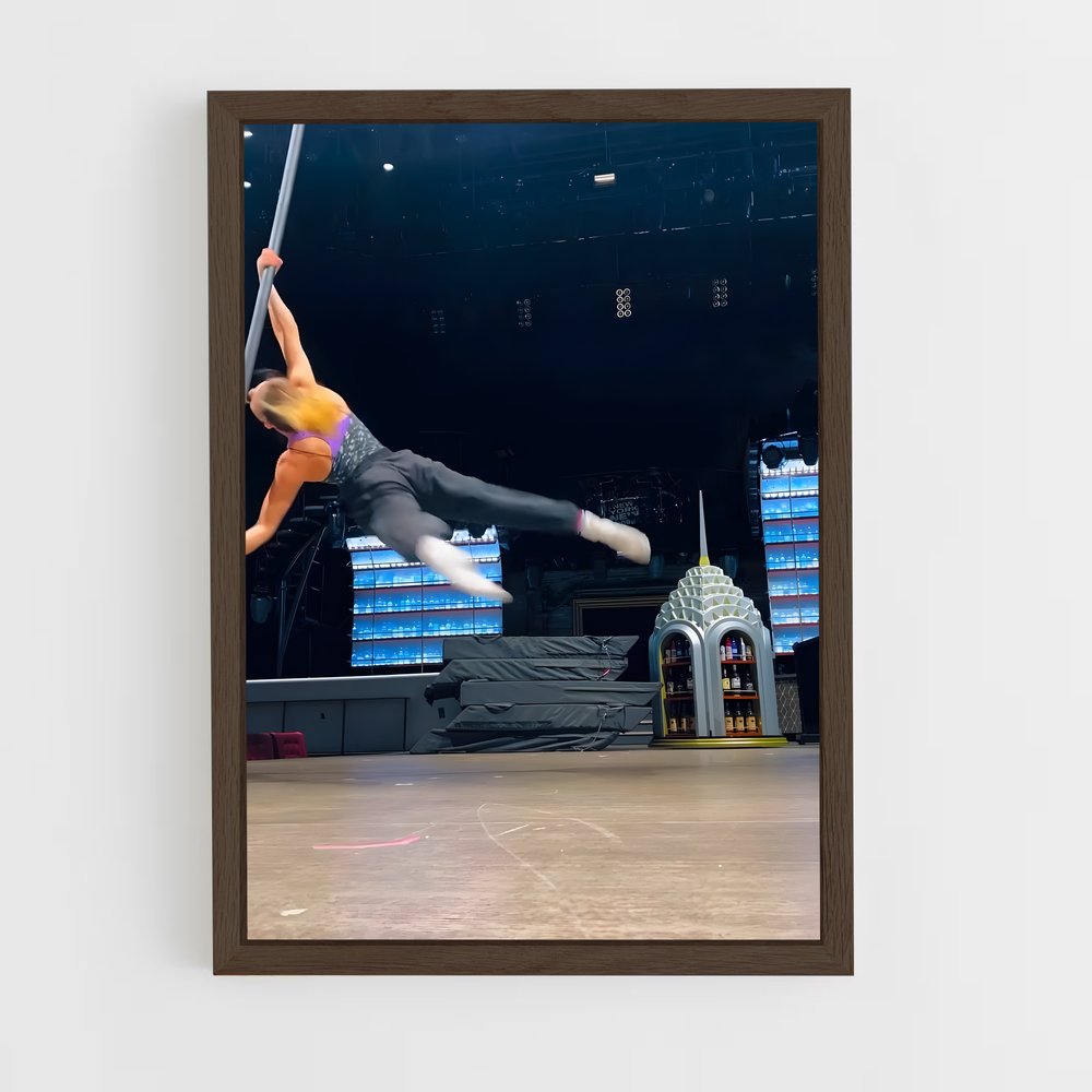 ap-stunt performer-11 cadre Bois foncé