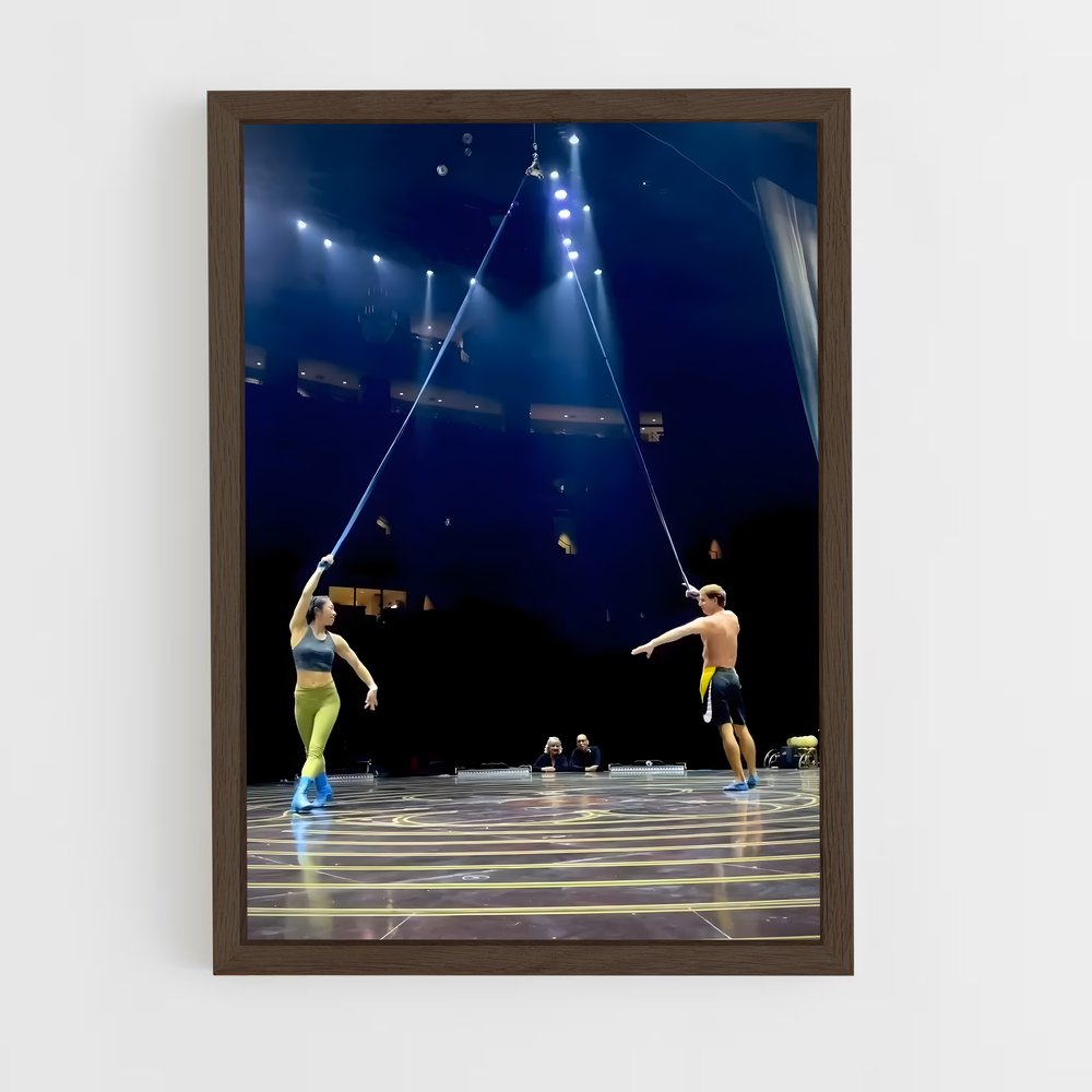ap-stunt performer-9 cadre Bois foncé