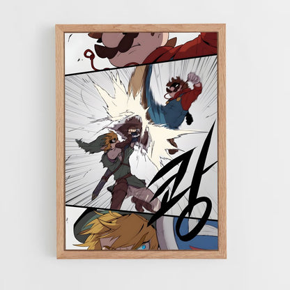 ap-super smash bros-1 cadre Bois clair