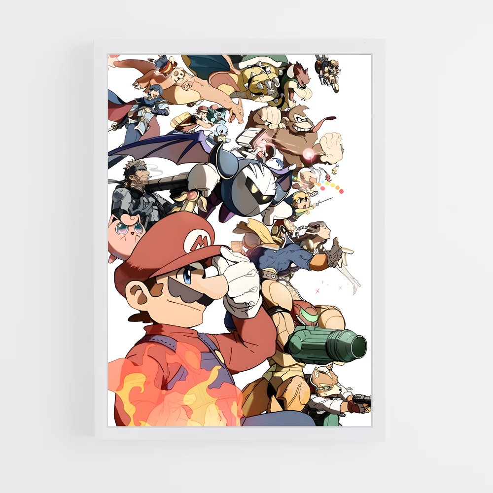 ap-super smash bros-2 cadre Blanc