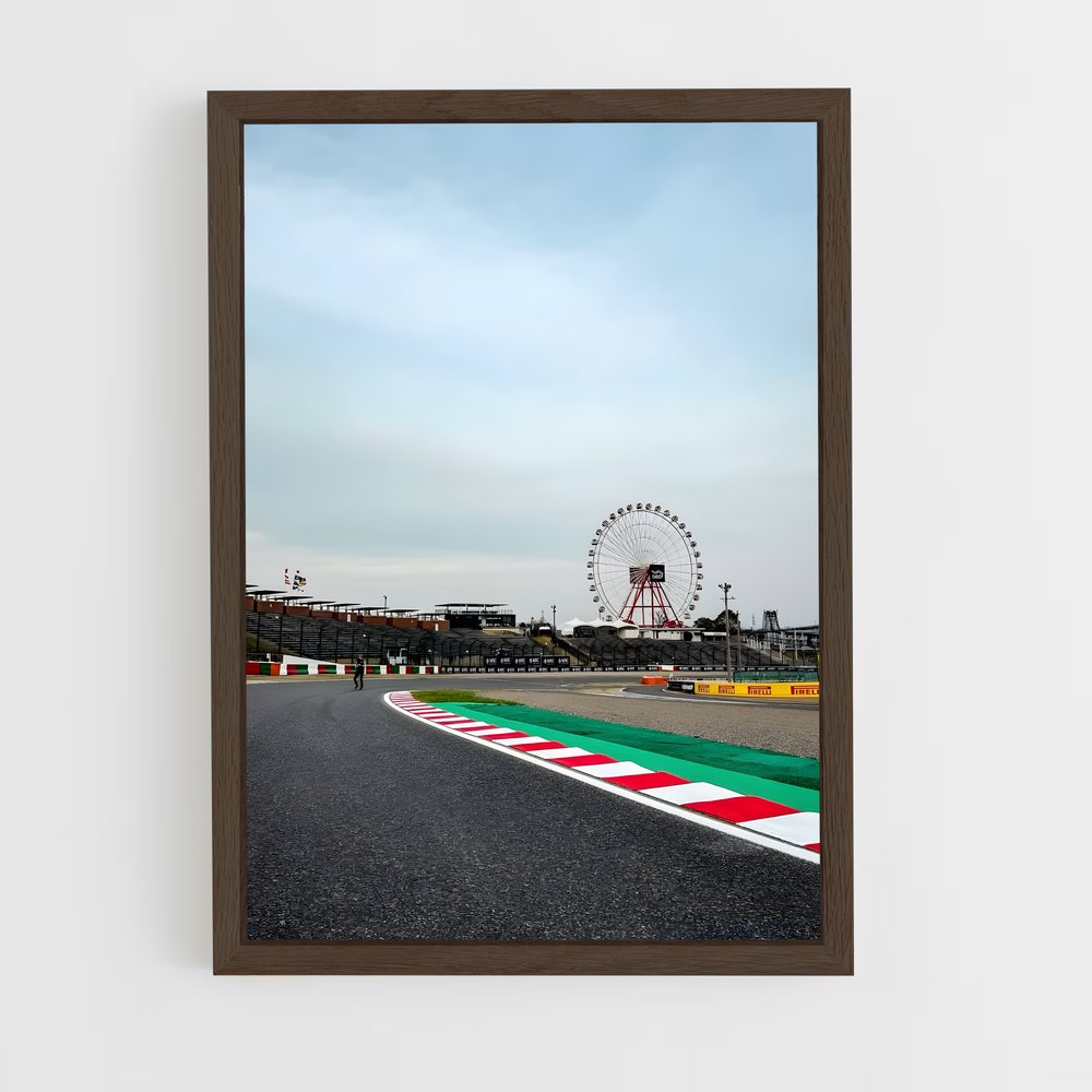 ap-suzuka international racing course japan-1 cadre Bois foncé