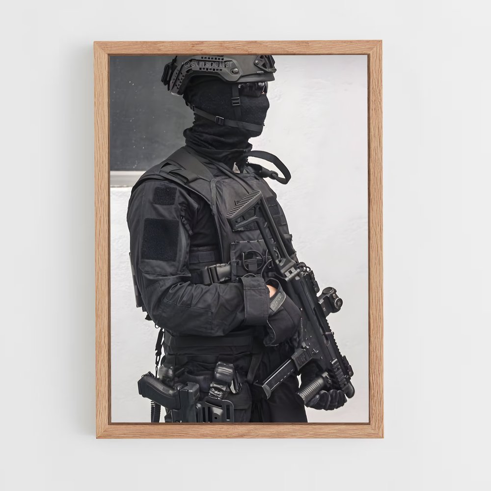 ap-swat team-1 cadre Bois clair