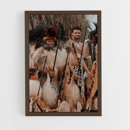 ap-swazi cultural village-2 cadre Bois foncé