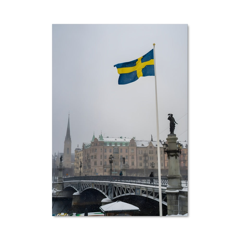 Poster Drapeau Nordique