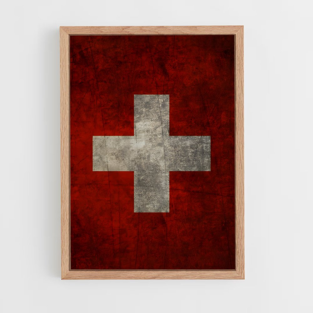 ap-switzerland flag-2 cadre Bois clair