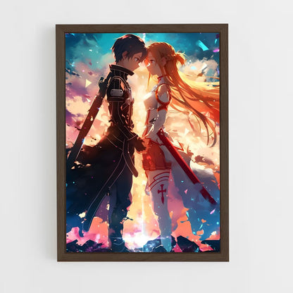 ap-sword art online-16 cadre Bois foncé