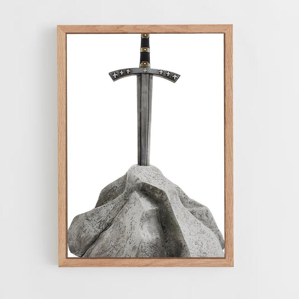 ap-sword in stone-1 cadre Bois clair