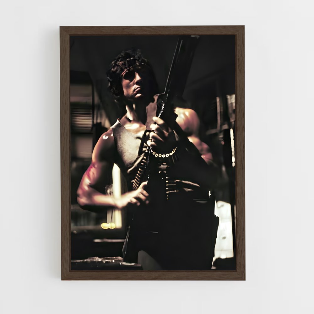 ap-sylvester stallone-8 cadre Bois foncé