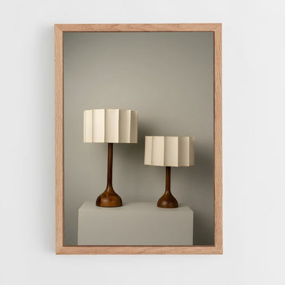 ap-table lamp-3 cadre Bois clair