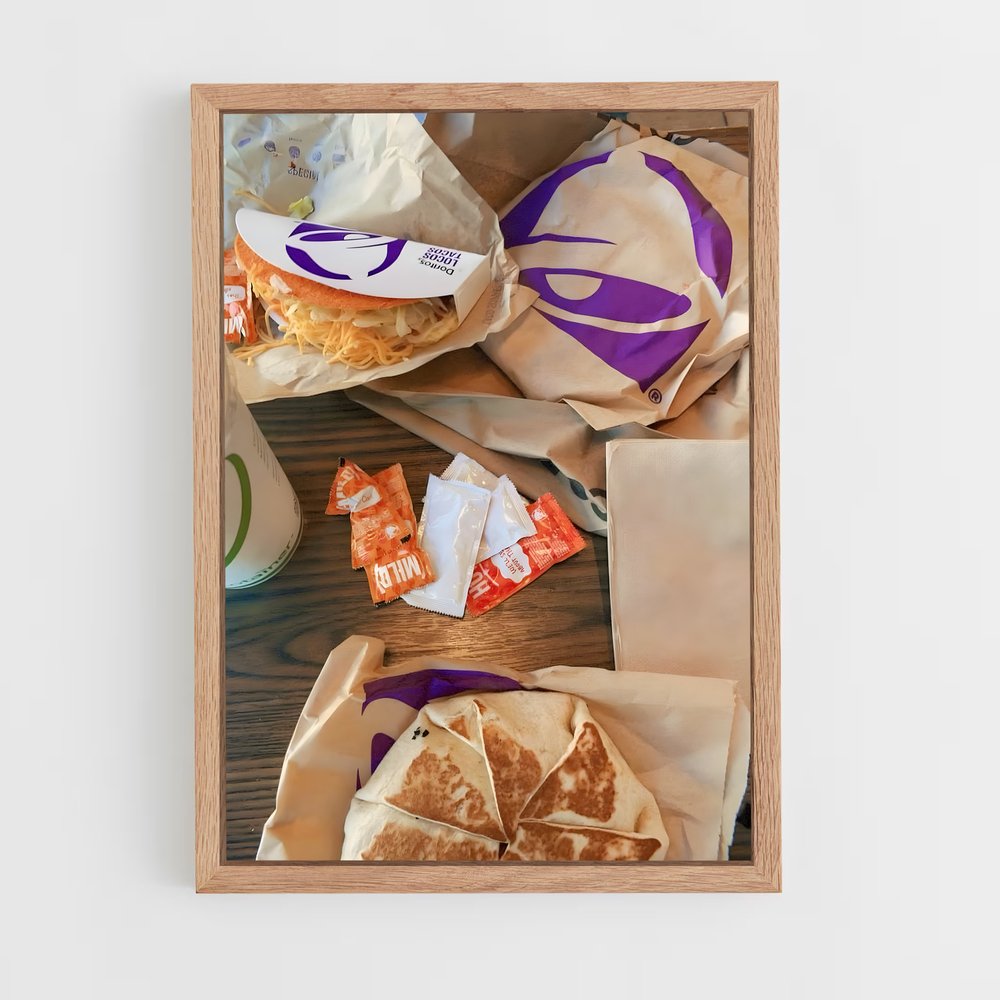 ap-taco bell-1 cadre Bois clair