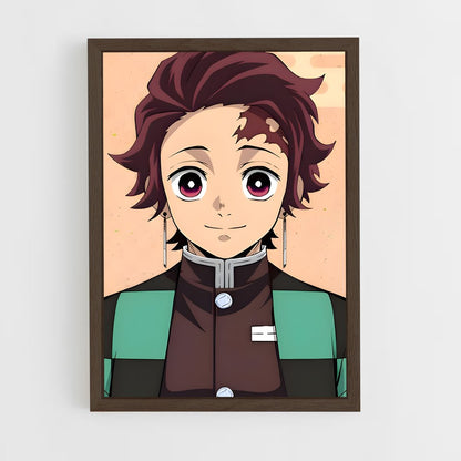 ap-tanjiro kamado-9 cadre Bois foncé