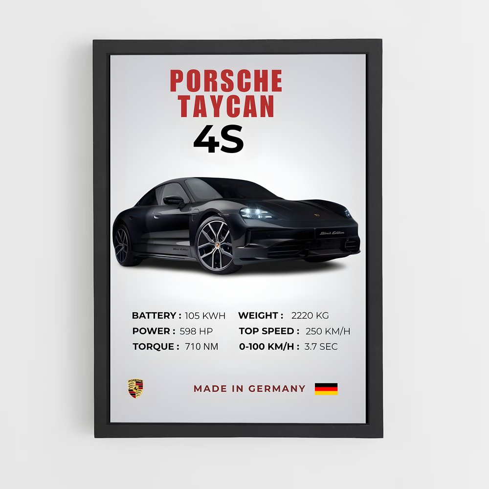 ap-taycan 4s-6 cadre Noir