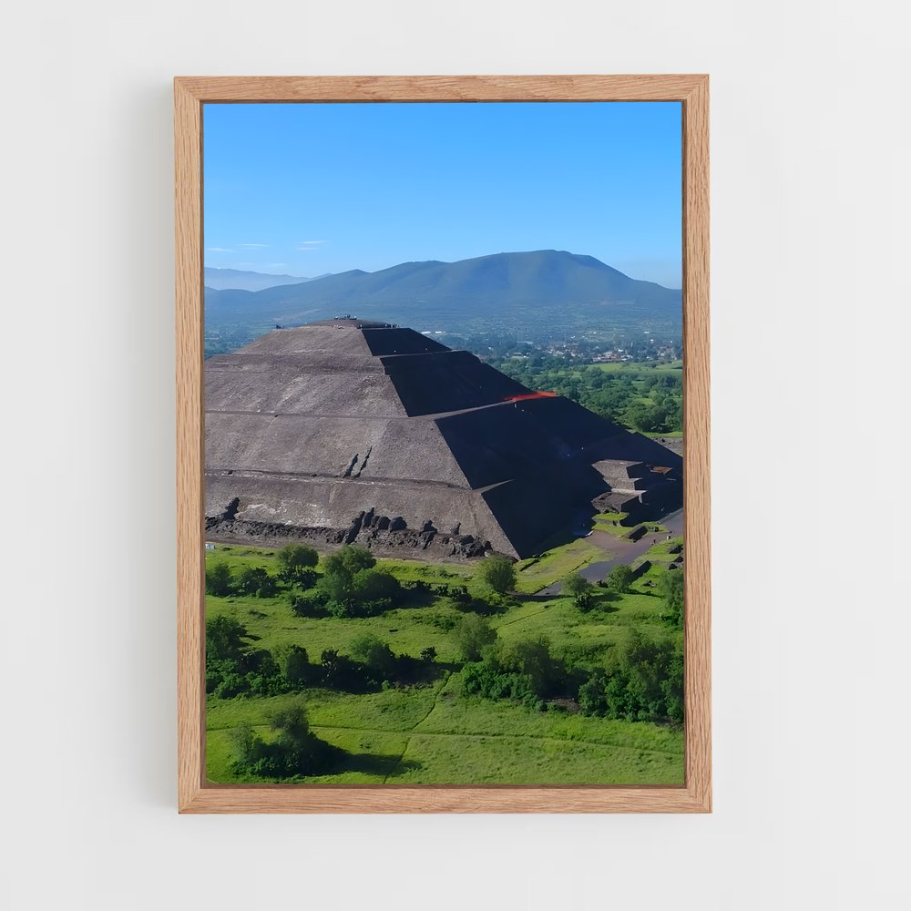 ap-teotihuacan pyramids-5 cadre Bois clair