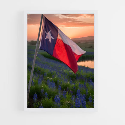 ap-texas flag-2 cadre Blanc