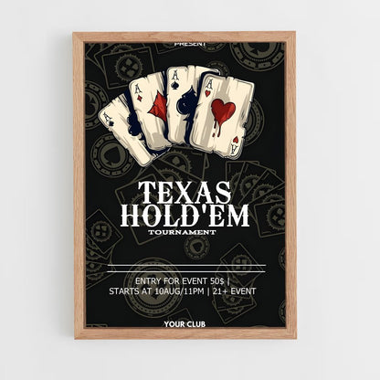 ap-texas holdem-3 cadre Bois clair