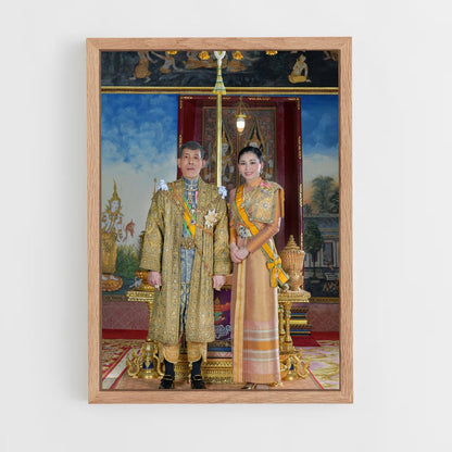ap-thai royal family-1 cadre Bois clair