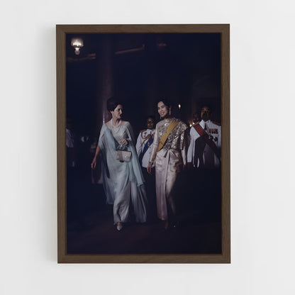 ap-thai royal family-2 cadre Bois foncé